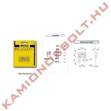 Biztosíték készlet késes mini 10db-os
