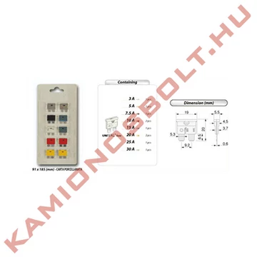 Biztosíték készlet késes 10db-os 70080