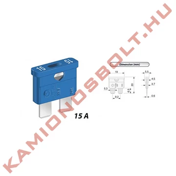Biztosíték késes 15A MTA 06.00440