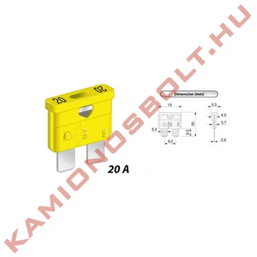 Biztosíték késes 20A MTA 06.00450