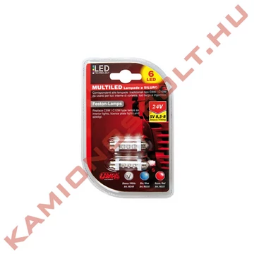 Izzó LEDes 24V (5W) szoffita 6LED fehér 98349