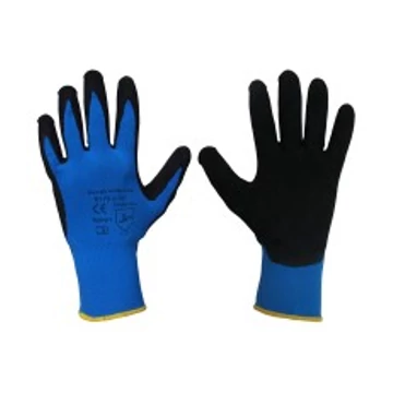 Munkakesztyu latex kék/fekete Sungboo