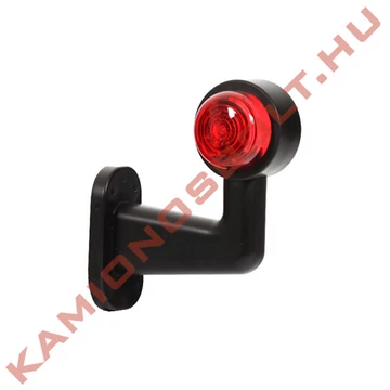 Gumilámpa izzós könyök 126mm szárral piros/fehér 5W Ba15s
