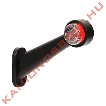 Gumilámpa izzós ferde 187mm szárral piros/fehér 5W Ba15s