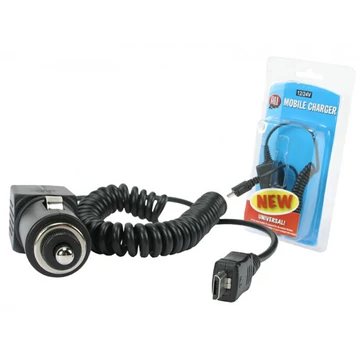 Telefon töltõ szivargyújtós MickroUSB 12/24V