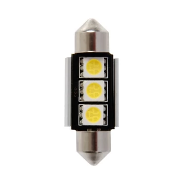 Izzó ledes 12V 5W szoffita 3 SMD LED fehér 10x36mm