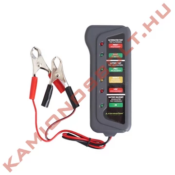 Akkuteszter 12V-OS AKKUMULÁTOR ÉS GENERÁTOR TESZTELŐ, ALIGÁTOR KAPCSOKKAL