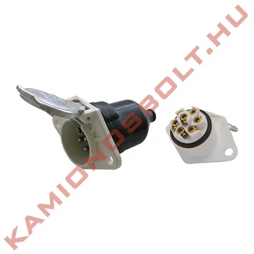 Elektromos aljzat 24V 7p. muanyag spec.