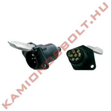 Elektromos aljzat 24V 7p. muanyag norm. sarus