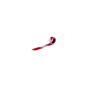 ADR figyelmeztetõ szalag piros/fehér 5cm 100fm