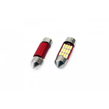 Izzó LED 12/24V Szoffita fehér 31x9mm (12SMD) 5600K (2W)