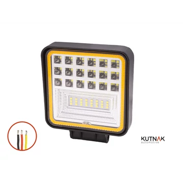 Munkalámpa LED 2000LM + LED helyzetjelző 110x126mm 10-30V