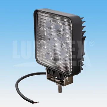 Munkalámpa LEDes szögletes 9 LED 110x110x30mm 1710 LUMEN 9-33V+0,35m vezeték