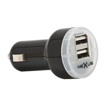 Szivargyújtó dugó/USB aljzat 2x adapter