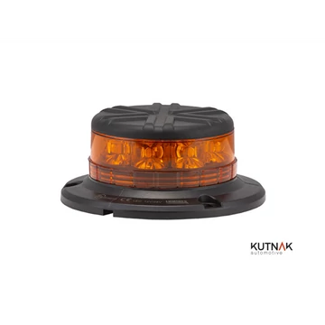 Villogó LED lapra szerelhető 8xLED 24W 58mm D:140mm 3-féle villogás 300mm kábellel