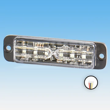 Villogó stroboszkóp LED piros PREDATOR 2000 9-33V 6xLED 18W 120x31x14 mm