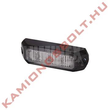 Villogó LED stroboszkóp 3 led 14 funkció 80x28x19mm 9-33V sárga