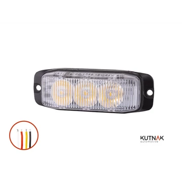 Villogó stroboszkóp 3 LED 9W 19 villogási program 90x32x20mm