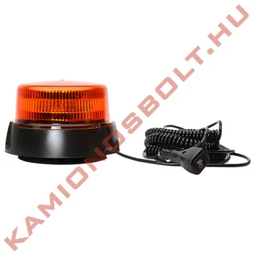 Villogó LEDes mágnestalppal és kapcsolóval sárga 12/24V W112 (7 program)