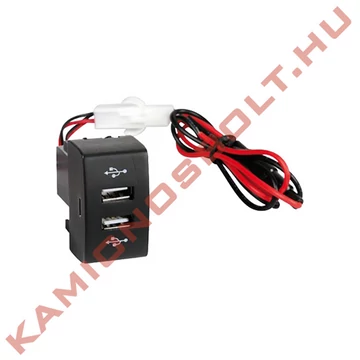 Kapcsolóba beépíthetõ dupla USB aljzat Scania 3A 12/24V