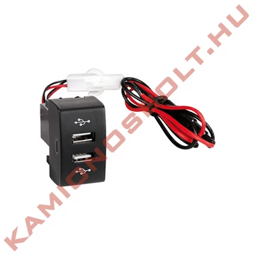 Kapcsolóba beépíthetõ dupla USB aljzat Iveco 3A 12/24V