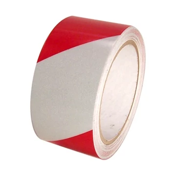 Fényvisszaverõ csík 5cm piros-fehér jobb