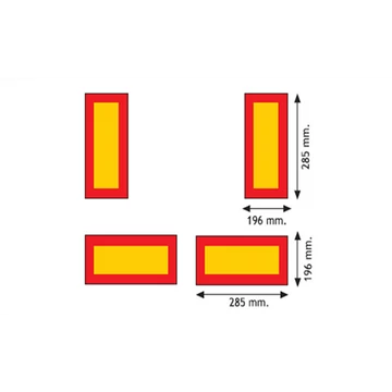 Fényvisszaverõ tábla 565x200x0,8mm ref. keretes TWY061