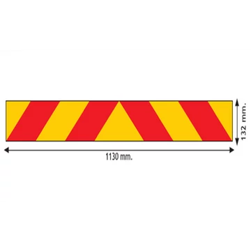 Fényvisszaverõ tábla csíkos hosszú 1130x132x1mm