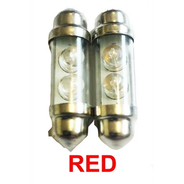 Izzó ledes 12v 5w szoffita 10x36mm piros