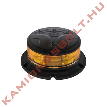 Villogó forgólámpa LEDes sima talppal lapos 12-30V 26-42W sárga