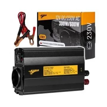 Áramátalakító 12V DC / 230V AC 300/600W
