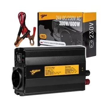 Áramátalakító 24V DC / 230V AC 300/600W