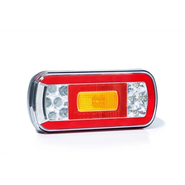 Lámpa hátsó LED-es 6 funkciós 220x100mm kábeles bal