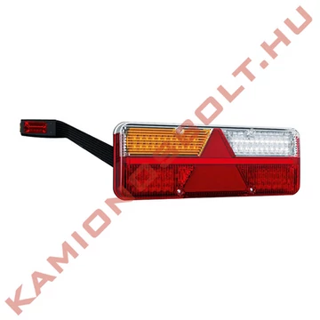 Lámpa hátsó pótkocsira (FULL LED) háromszög prizmás 6 funkciós univezális 2m kábellel+szélességjelzõ