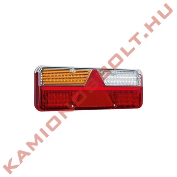 Lámpa hátsó pótkocsira (FULL LED) háromszög prizmás 6 funkciós univezális 2m kábellel bal
