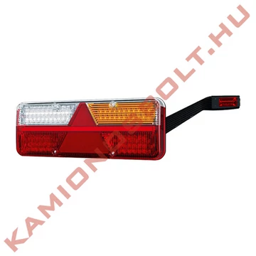Lámpa hátsó pótkocsira (FULL LED) háromszög prizmás 6 funkciós univezális 2m kábellel+szélességjelzõ
