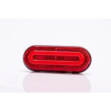 Lámpa helyzet ovális LED-es 12-36V piros
