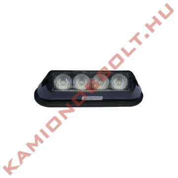 Villogó led stroboszkóp 4 LED 3W 18 féle villogási program sárga (Mérete:132x30x33mm)