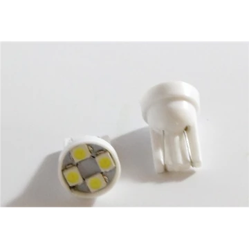 Izzó ledes 12V 5W üveg 4 SMD LED T10