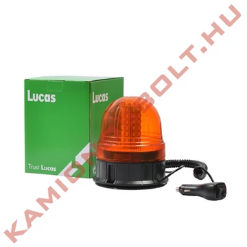 Villogó LEDes Lucas mágneses 60SMD szivargyújtó dugós 12/24V