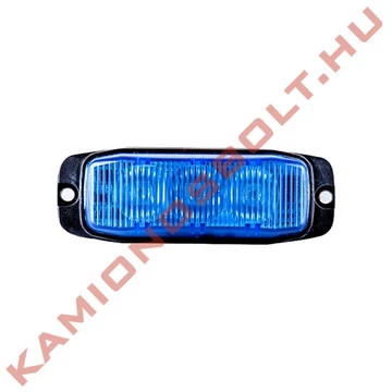 Villogó stroboszkóp slim 3 LED KÉK
