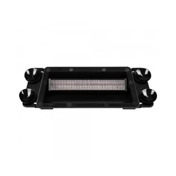 Villogó szélvédőbe/ablakba stroboszkóp 332x116x76mm kék tapadókorongokkal