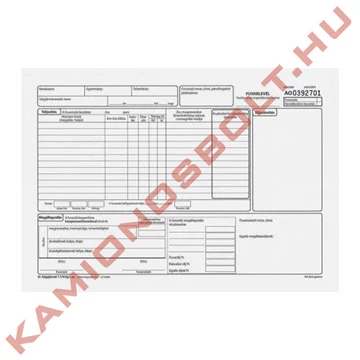Nyomtatvány fuvarlevél 50x3 A4