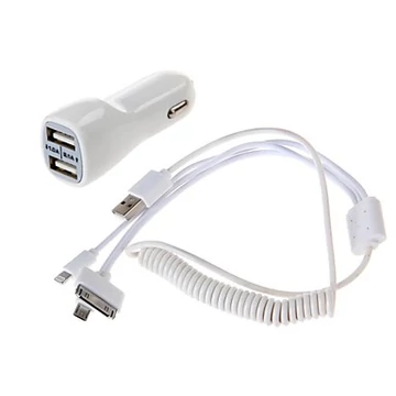 Telefon töltõ Iphone/Mini USB 2x1A/2.1A 901516