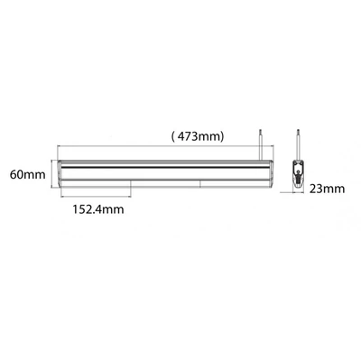Villogó fényhíd 36LED 13W (super slim) 473x23mm 3 funkció