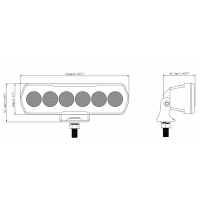 Munkalámpa 6xLED terítő fénnyel egyedi BLACK design