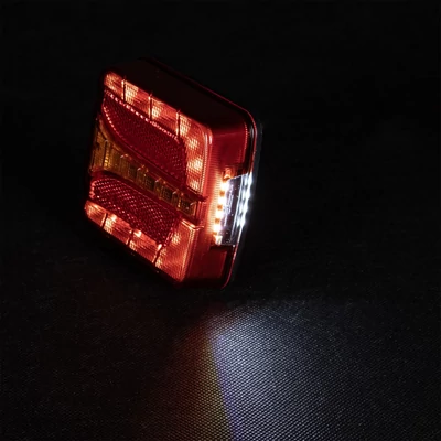 Lámpa hátsó LED-es utánfutó 3 funkciós bal 12/24V