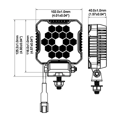 Munkalámpa 18xLED 2800 LM 26W 157x107x60mm 12/24V