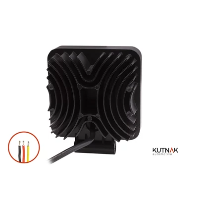 Munkalámpa LED 2000LM + LED helyzetjelző 110x126mm 10-30V