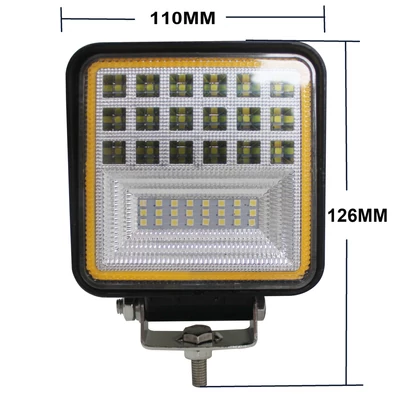 Munkalámpa LED 2000LM + LED helyzetjelző 110x126mm 10-30V